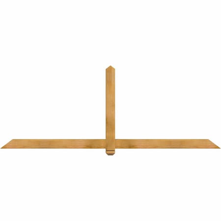 Ekena Millwork Eugene Rough Sawn Timber Gable Bracket, Western Red Cedar, 96"W x 36"H x 4"D x 4"F, 9/12 Pitch GBW096X36X0404EUG00RWR